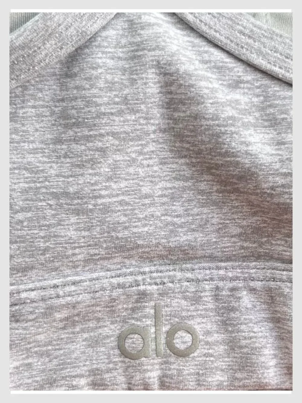 Alo Yoga Alosoft Sports Bra Gray Strappy Seamless XS